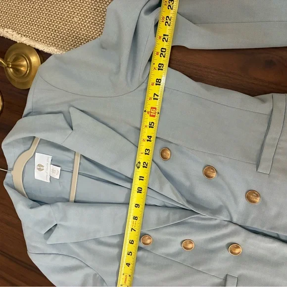 House of Harlow 1960 Gold Button Blue Blazer - Picture 11 of 13
